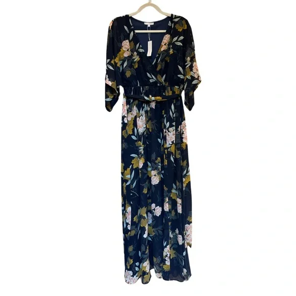 Baltic Born | Dresses | Nwt Baltic Born Kia Kimono Maxi Dress Navy Floral  Size Small | Poshmark